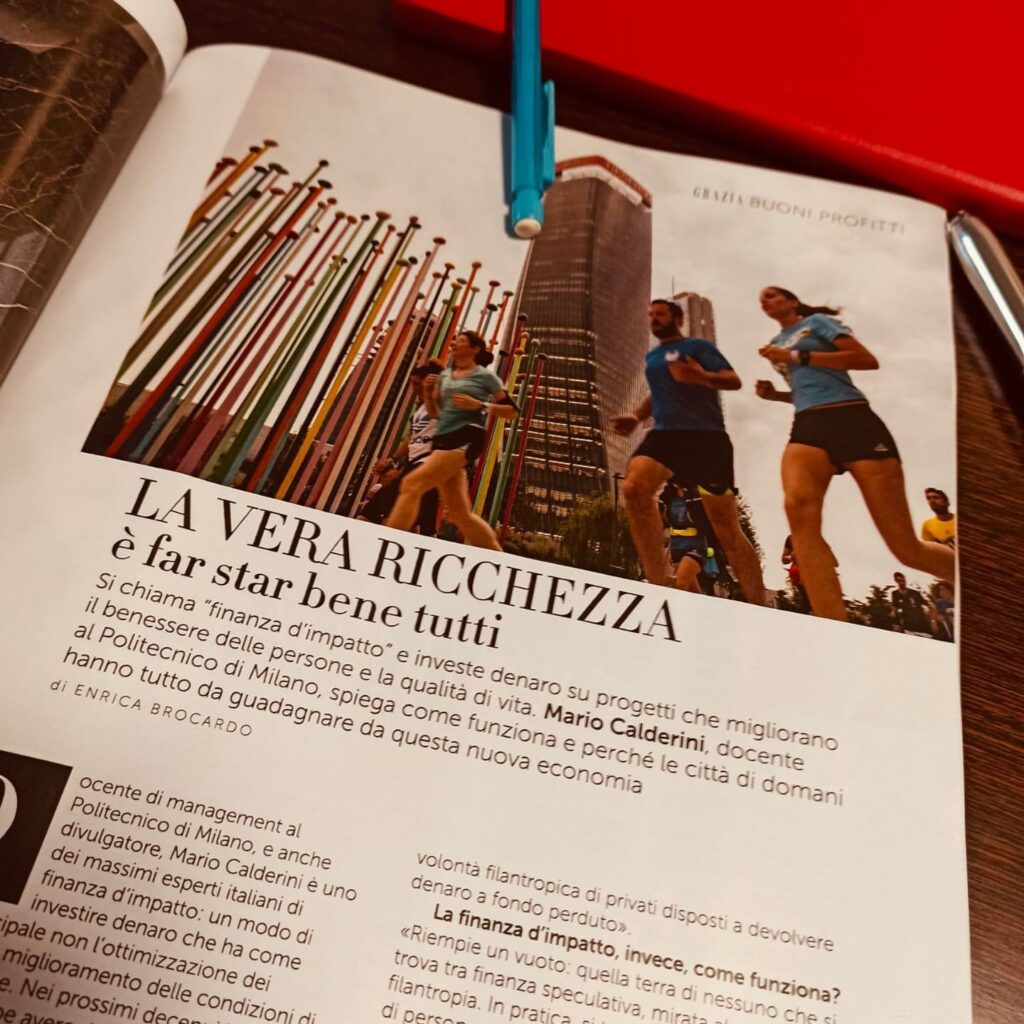 20th October 2021

Docente di management al Politecnico di Milano, e anche divulgatore, Mario Calderini è uno dei massimi esperti italiani di finanza d’impatto: un modo di investire denaro che ha come obiettivo principale non l’ottimizzazione dei guadagni, ma il miglioramento delle condizioni di vita delle persone.